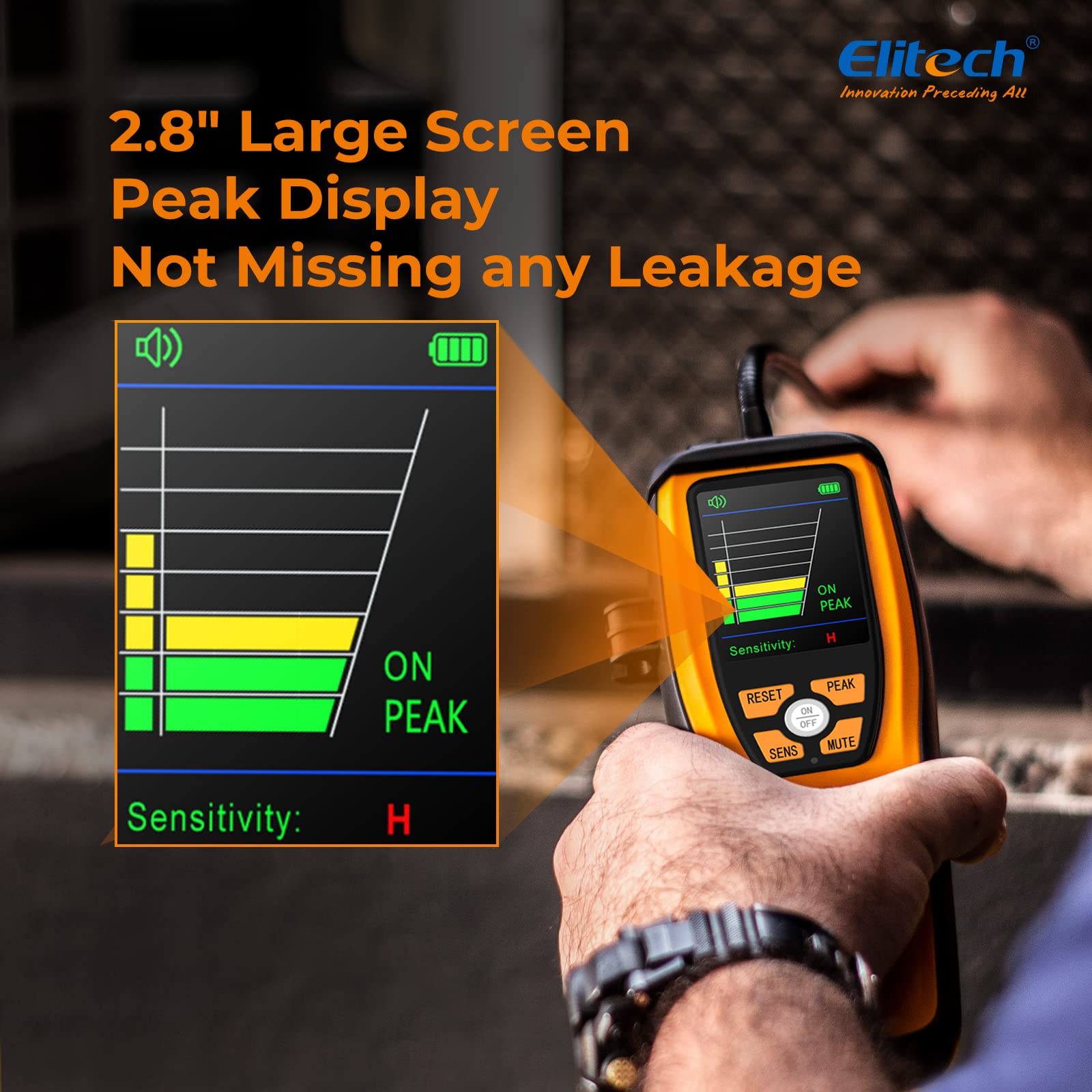 Elitech ILD-200 adjustable sensitivity helps adapt to leak sizes