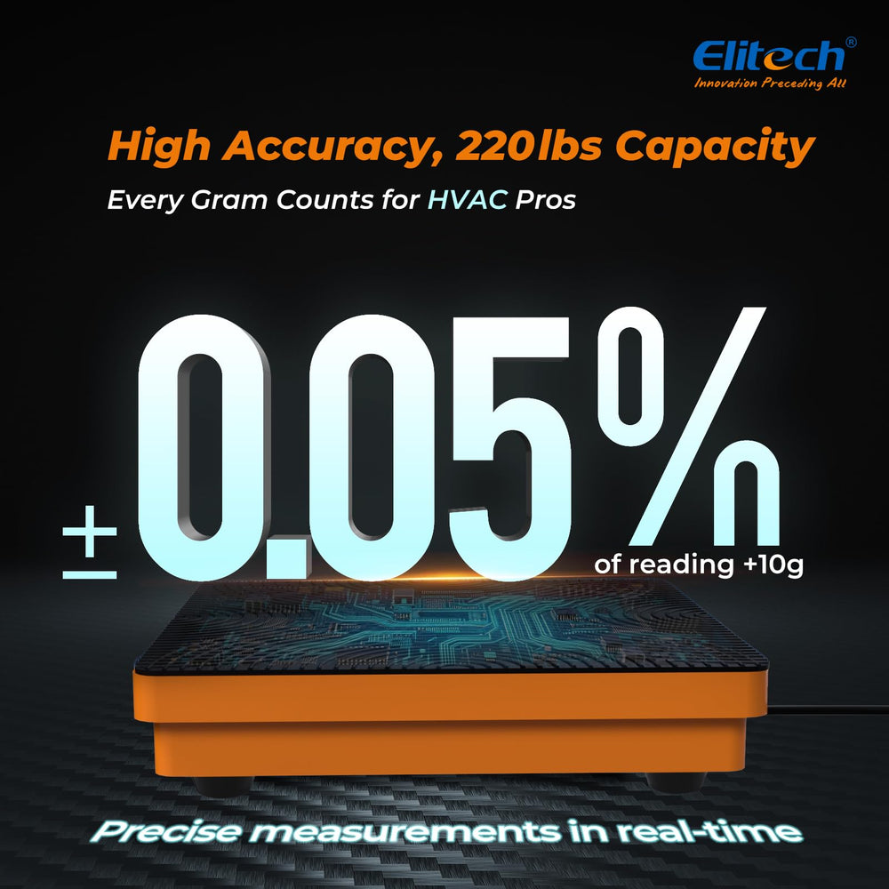 Elitech LMC-100A+ slip-resistant 9-by-9-inch platform for stable weighing