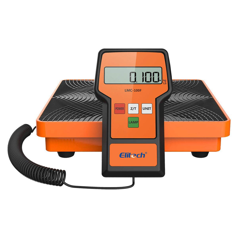 Elitech refrigerant scale carry case protecting the device on site.