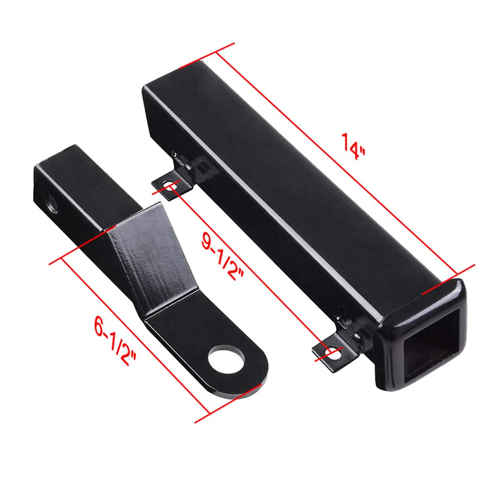 ELITEWILL 2-inch receiver ready for universal trailer balls.