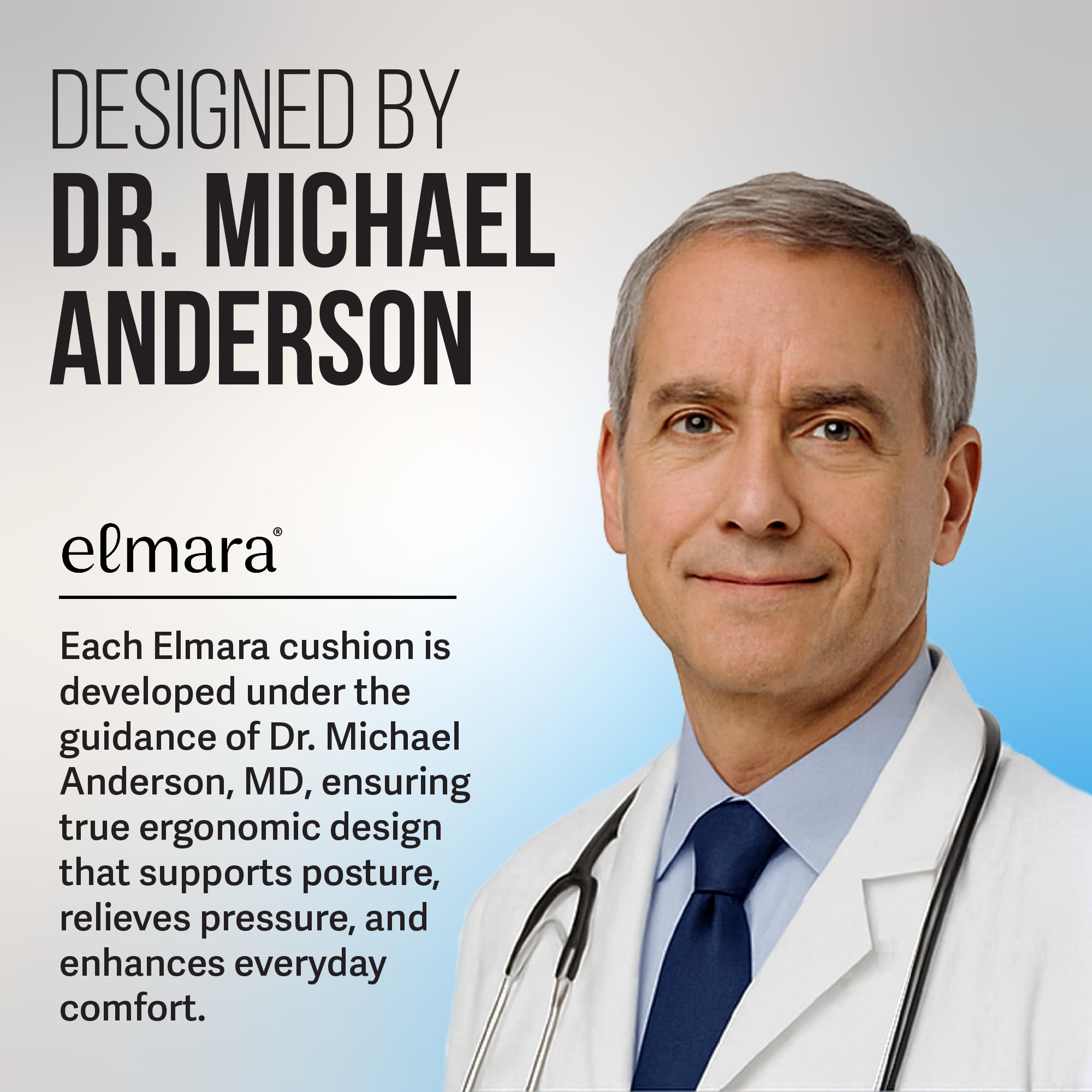 Elmara lumbar pillow demonstrates targeted back support for lower spine comfort.