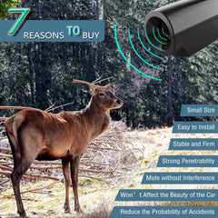 Elook deer warning whistle mounted on bumper for discreet installation