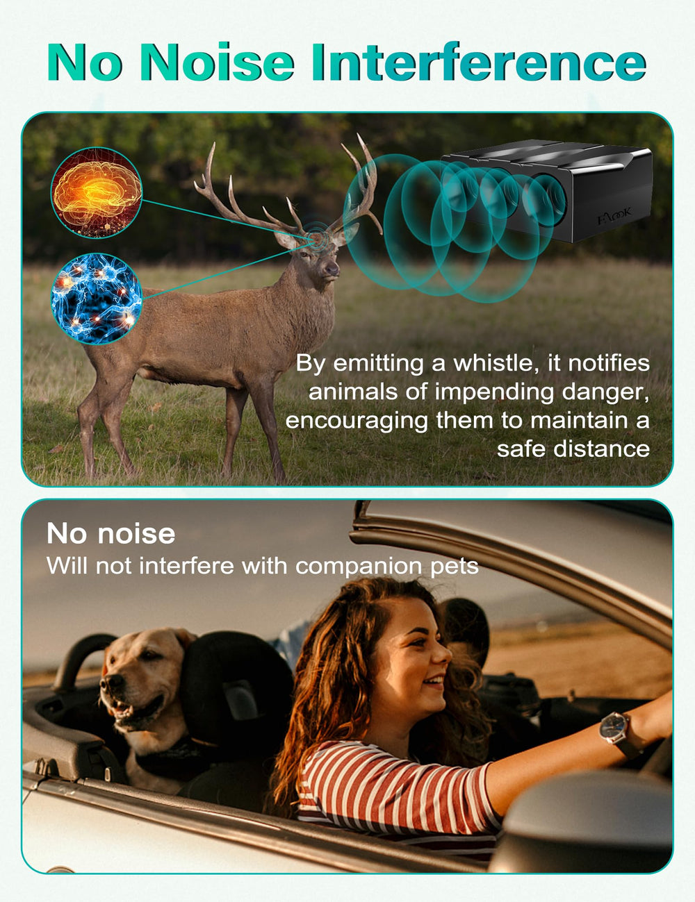 Elook premium ABS material deer whistle durability in all weather