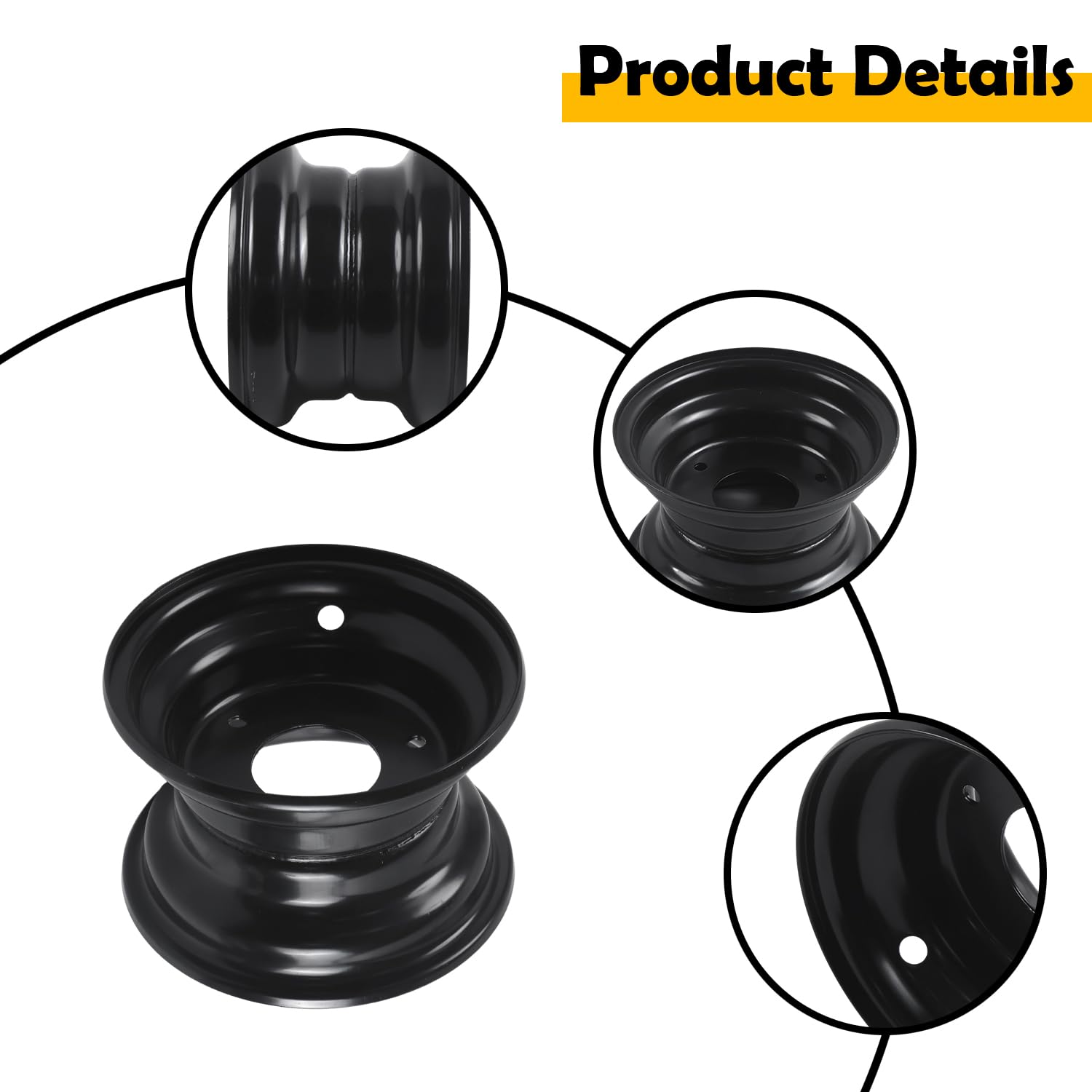 ELSOON 78mm hub compatible rim supports easy replacement and alignment.