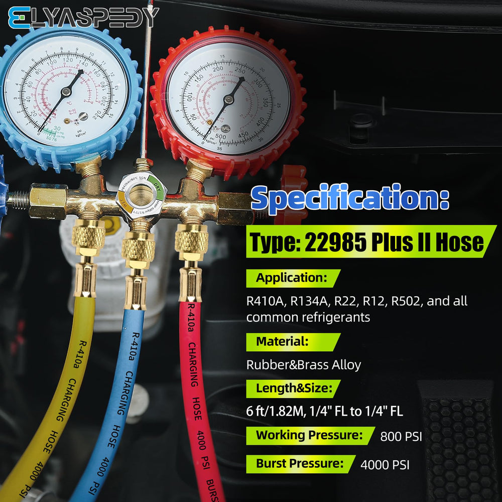 Vacuum-rated to 20 microns for precise system recovery tasks with Elyaspedy hoses.