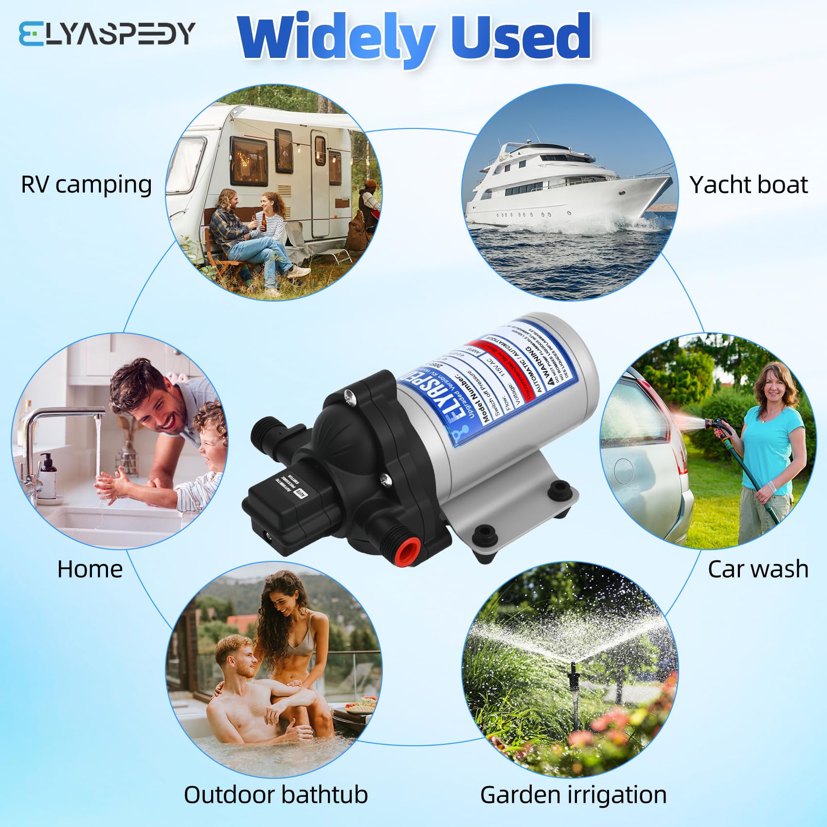 Elyaspedy RV-marine use case shows versatile water pumping.