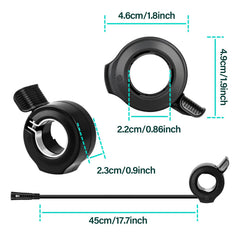 E-Mangue IPX4 waterproof thumb throttle protects performance in rain.