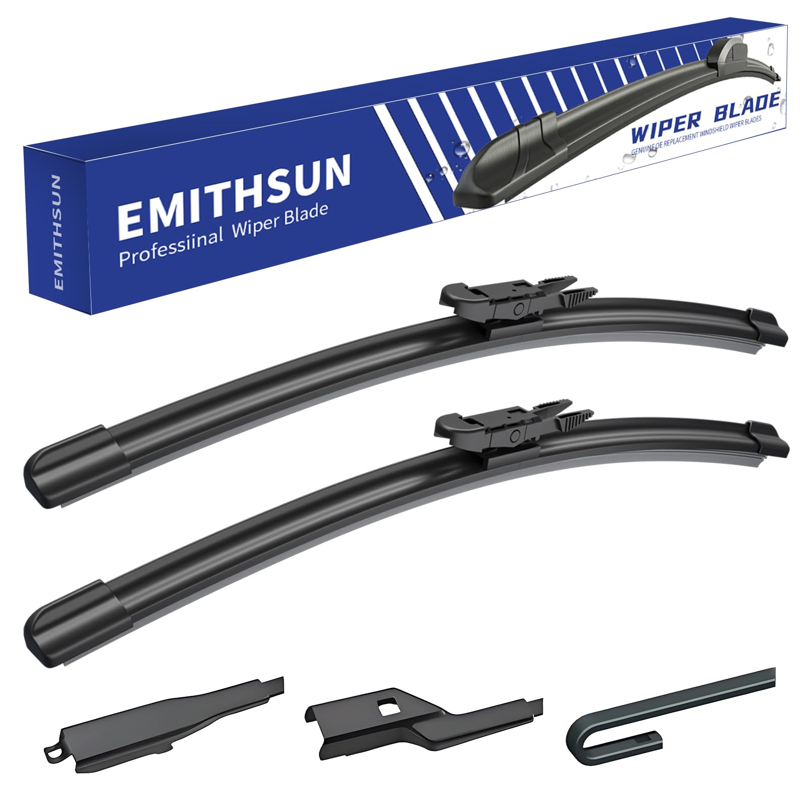 EMITHSUN 22-inch wiper blade assembly for quick, tool-free installation.