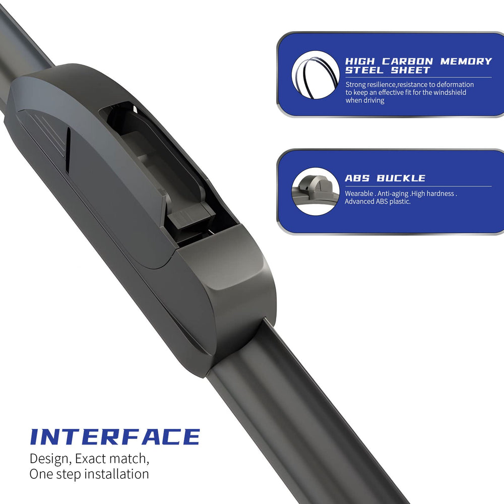 EMITHSUN wiper blade assembly shows the 24-inch and 20-inch pairing