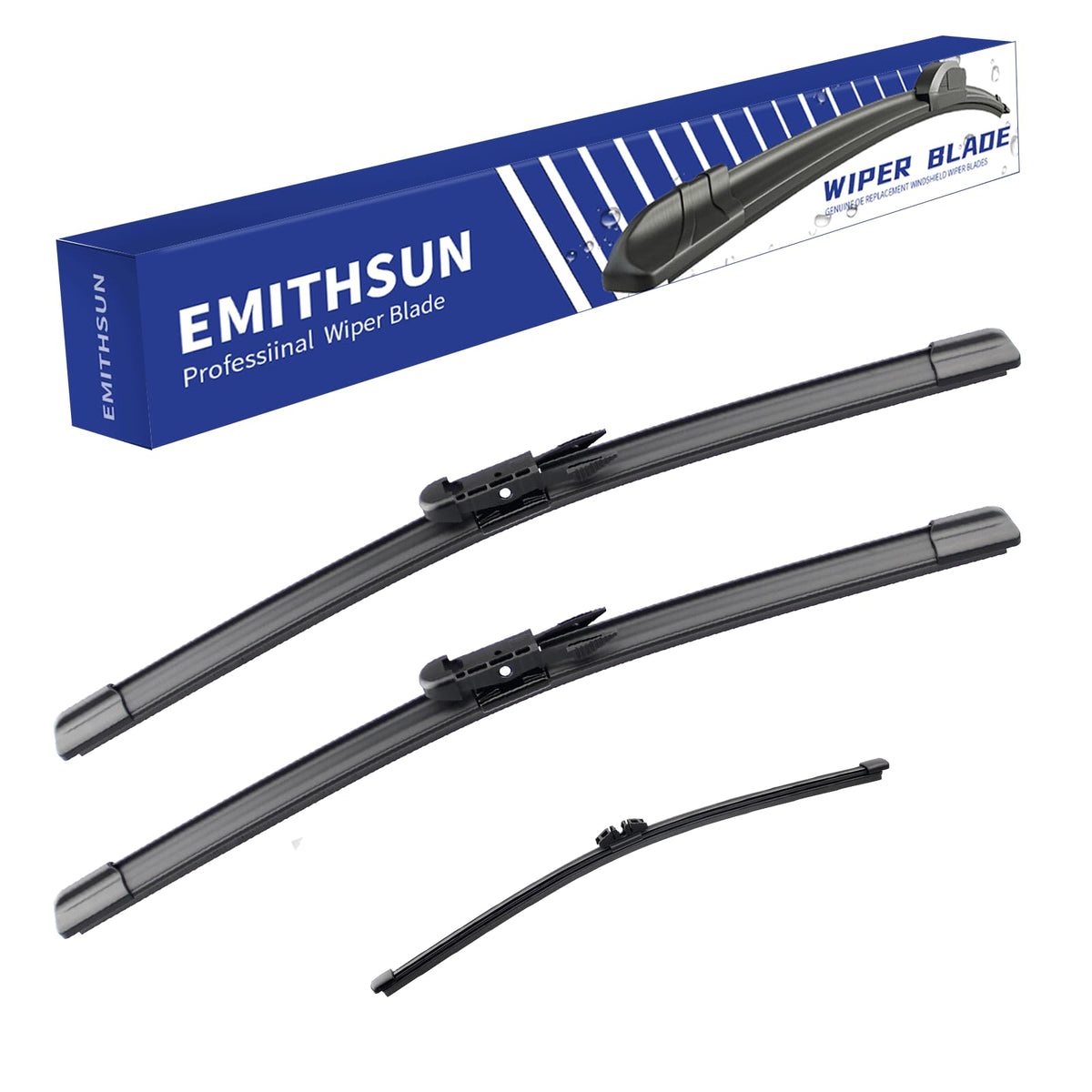 EMITHSUN wiper blades front and rear on Ford Explorer provide smooth, streak-free visibility in rain.