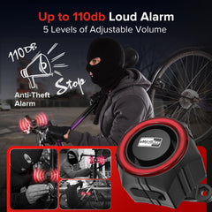 eMjollRay bike alarm remote control for easy arm and disarm
