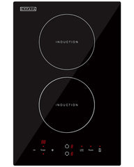 Empava 2-burner induction cooktop front view shows compact power for tight kitchens