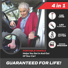 EMSON Original Car Cane with seatbelt cutter enables quick safety access when needed.