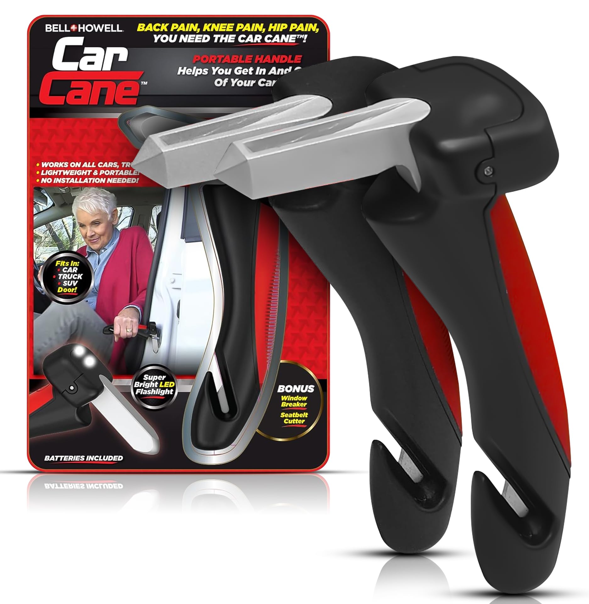 EMSON Original Car Cane universal-fit handle provides steady support for easier door entry.