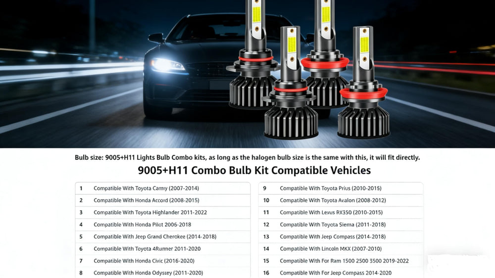 EMuna Silverado H11 low beam bulbs provide crisp illumination for safer night driving
