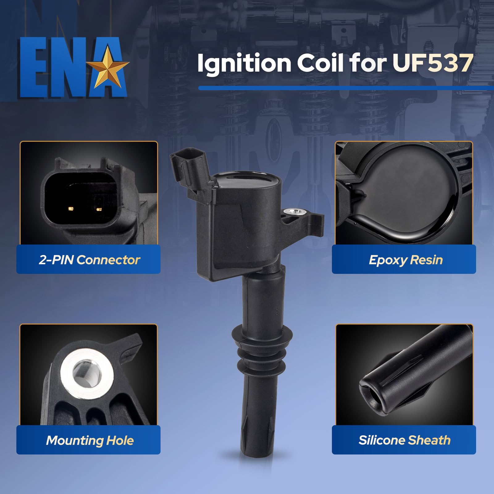 12-month warranty banner on ENA ignition components.