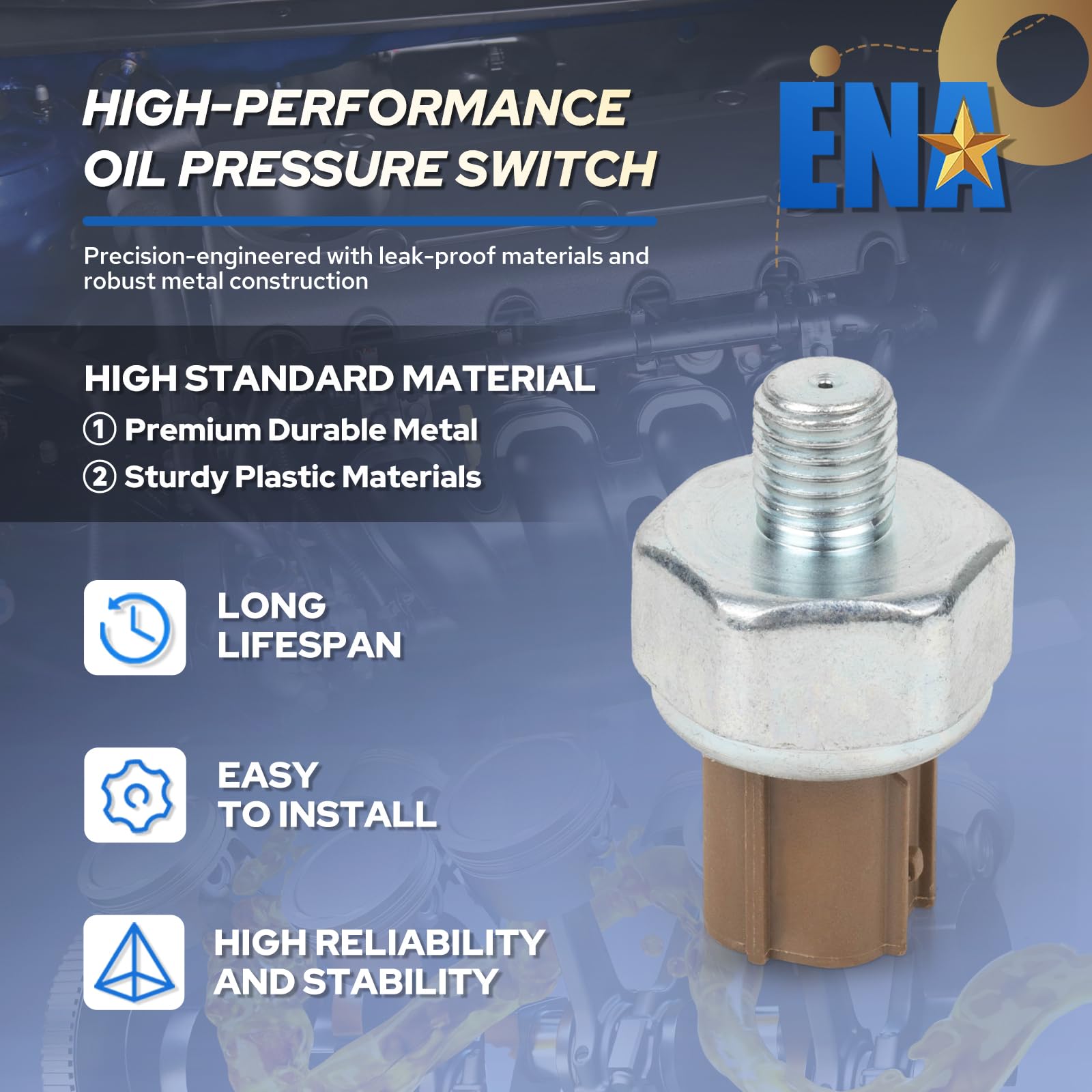 Odyssey engine bay view featuring ENA oil pressure sensor placement