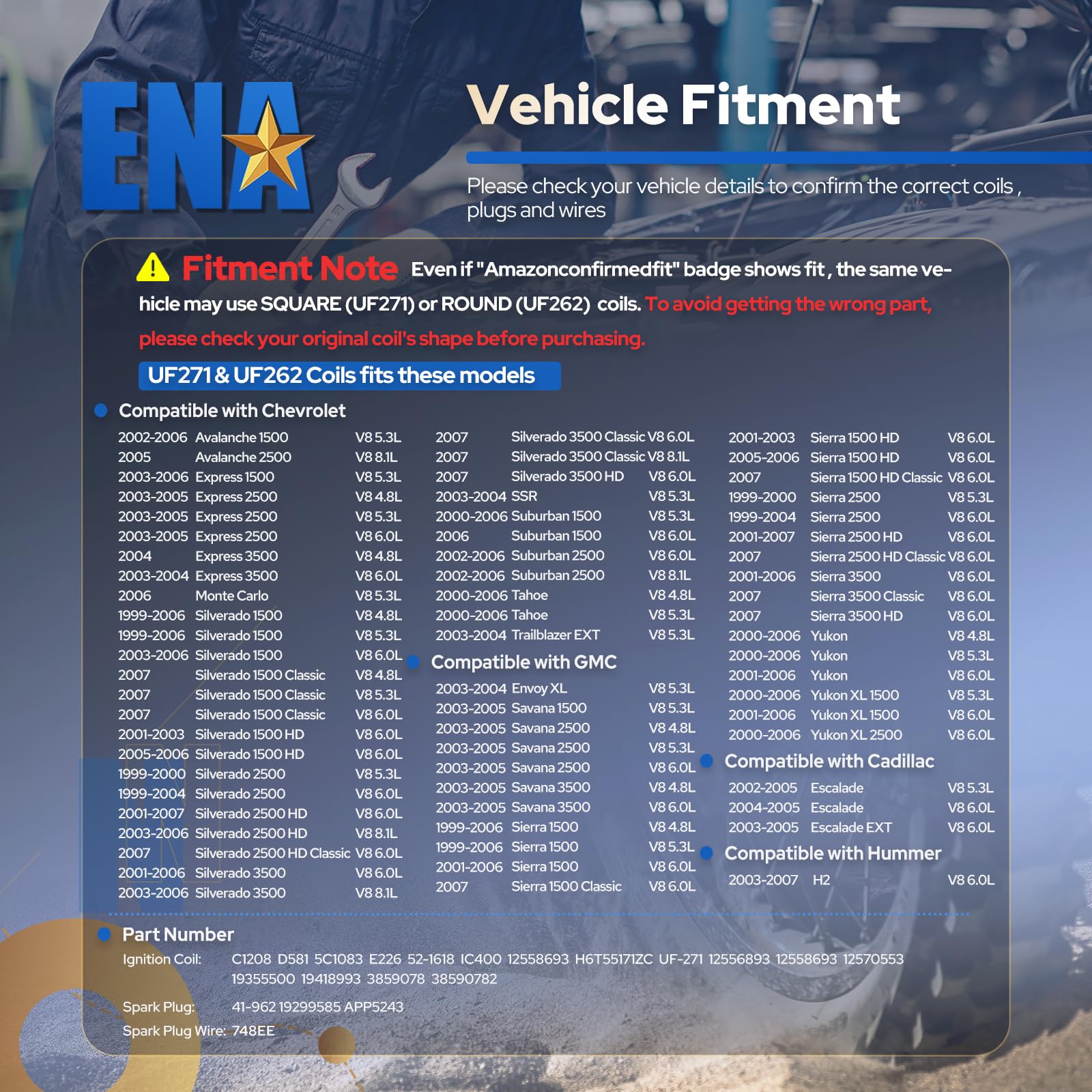 Coil pack layout on a Chevrolet engine showcasing compatibility.