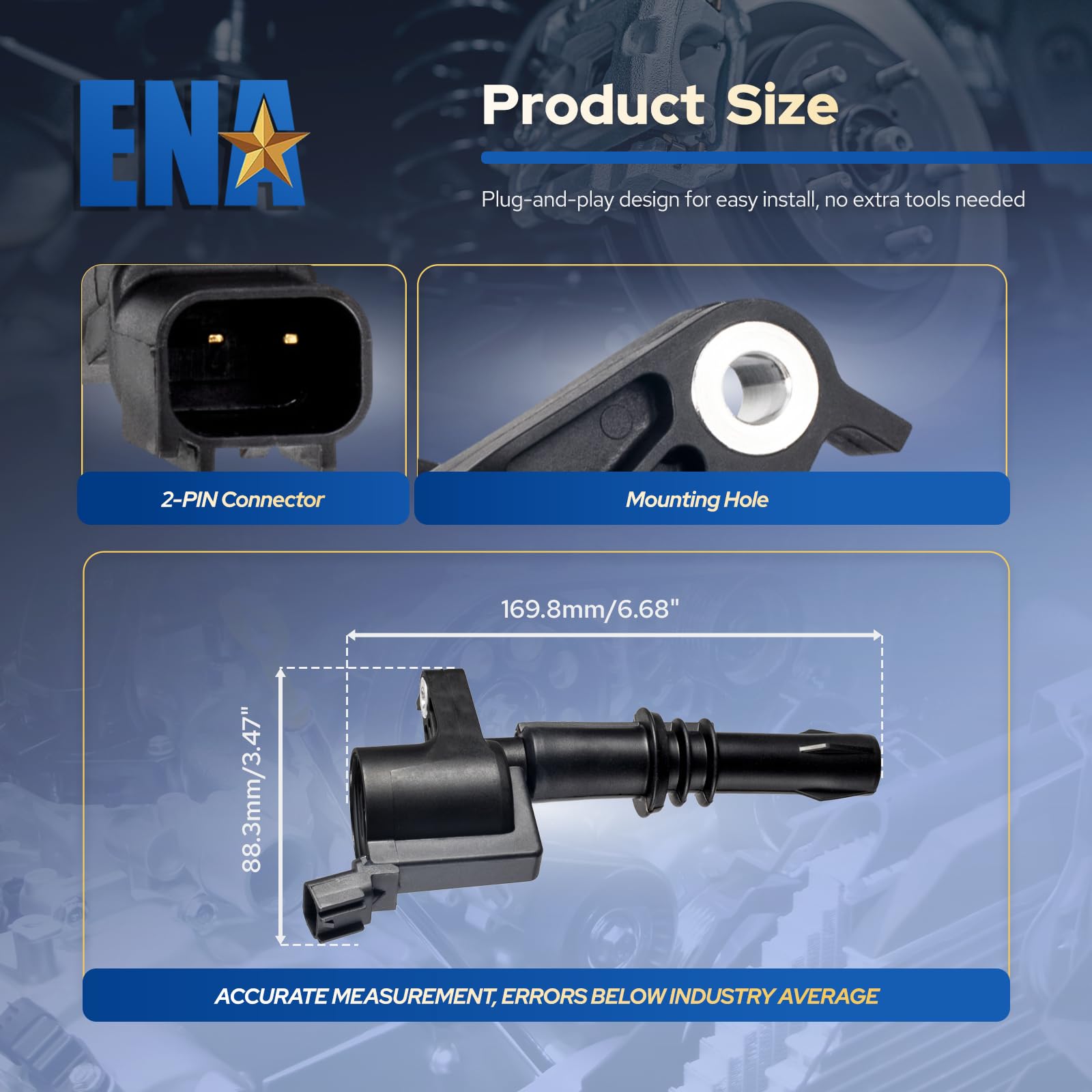 ENA 12-month warranty badge highlighting coverage