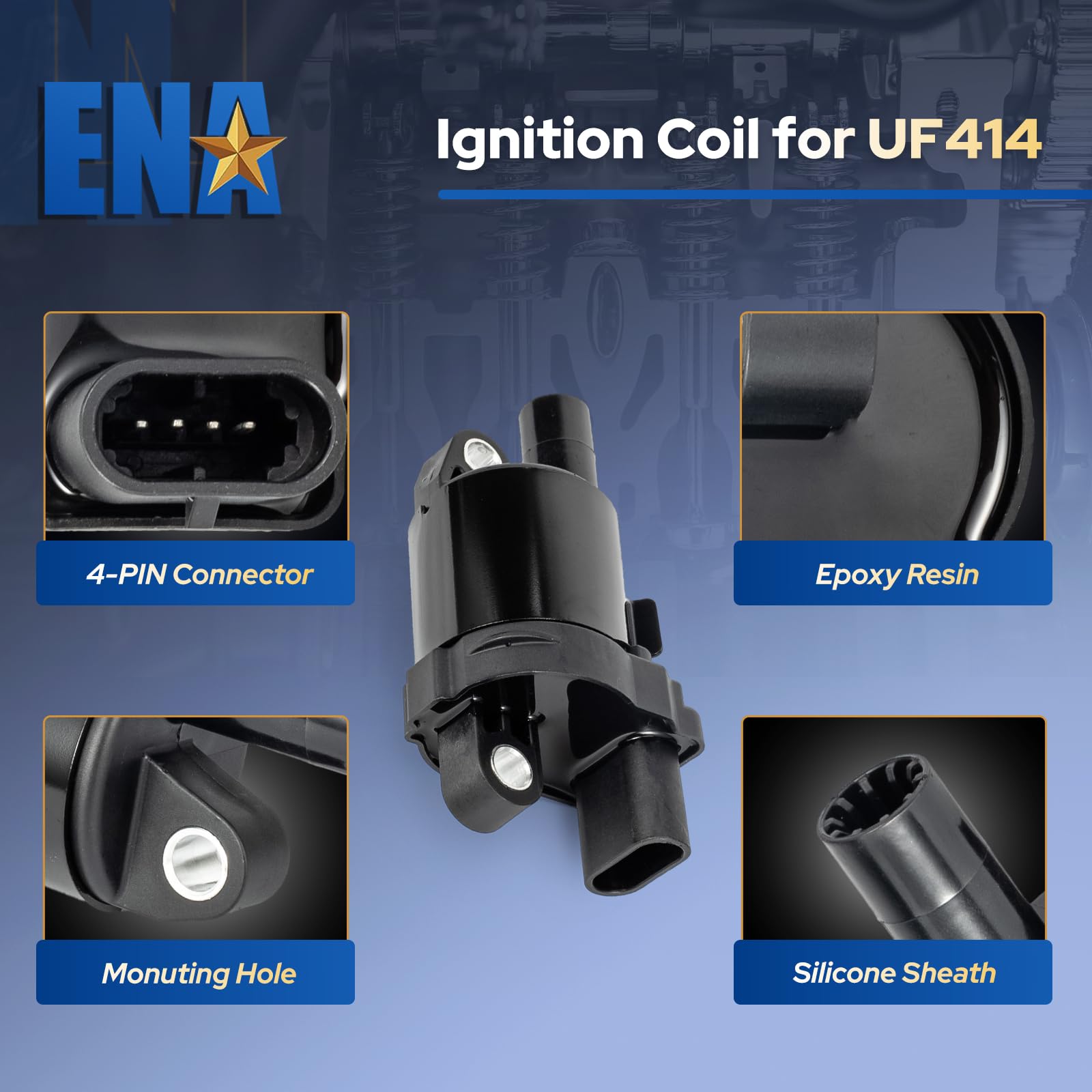 ENA UF414 part numbers closeup for easy cross reference.