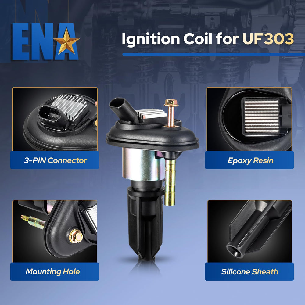 ENA engine bay detailed view with compact coils and factory connectors