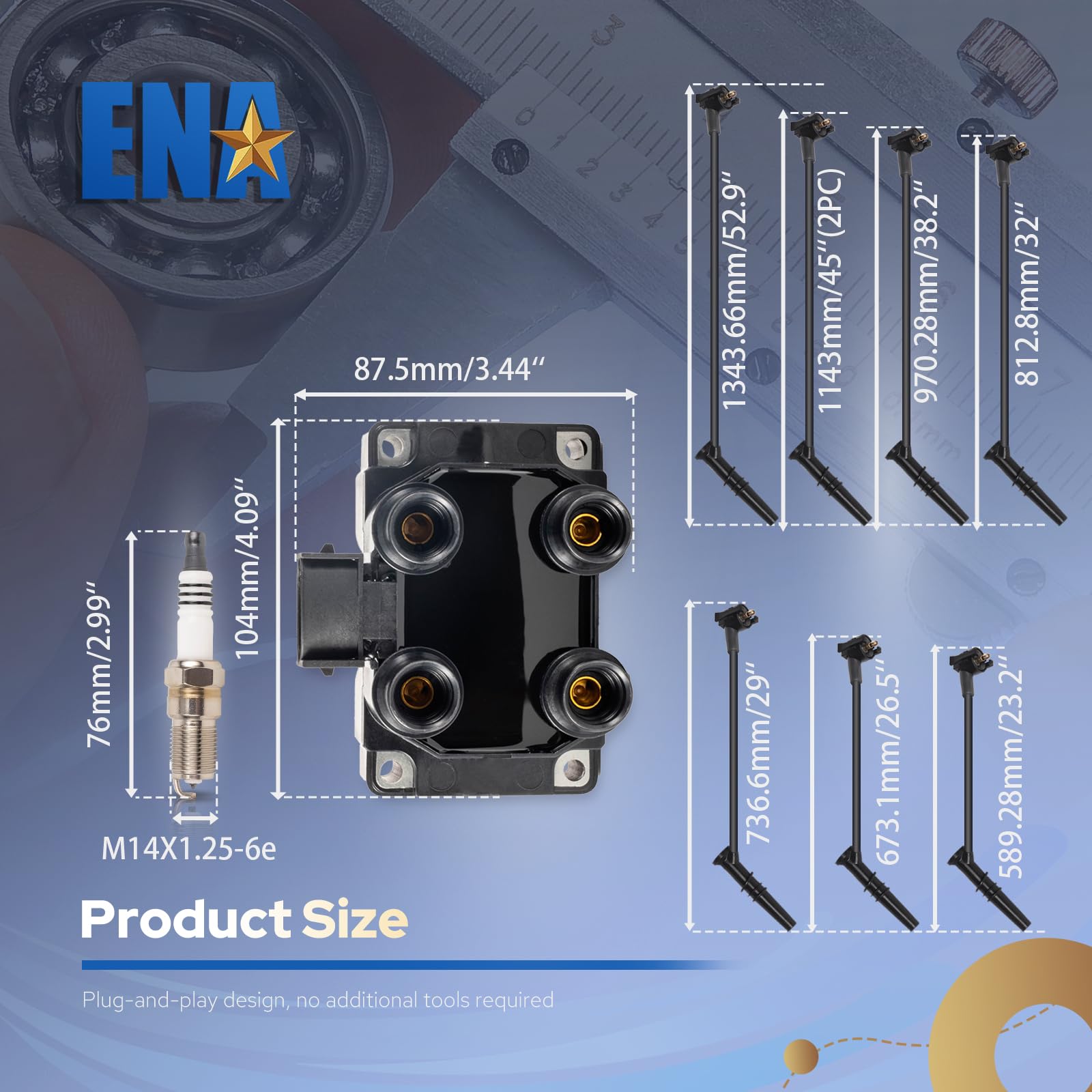 ENA engine compartment installation guide illustrating straightforward accessory setup.