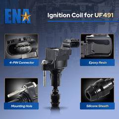ENA ignition coil on engine compartment showing straightforward installation
