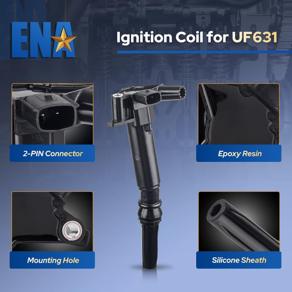 ENA ignition coil pack 6.2L coil close-up showing durable construction for V8 power