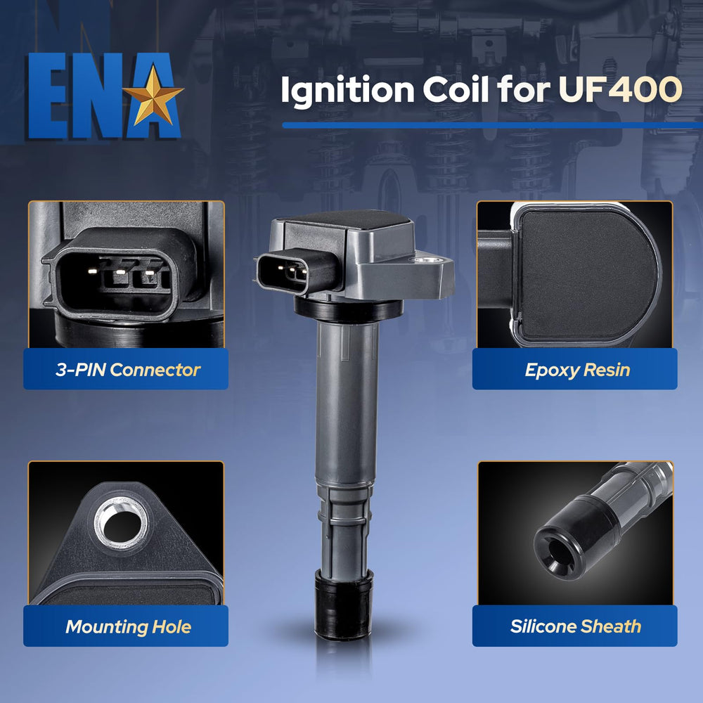 ENA ignition coil pack bolt-on design simplifies replacement and secure mounting