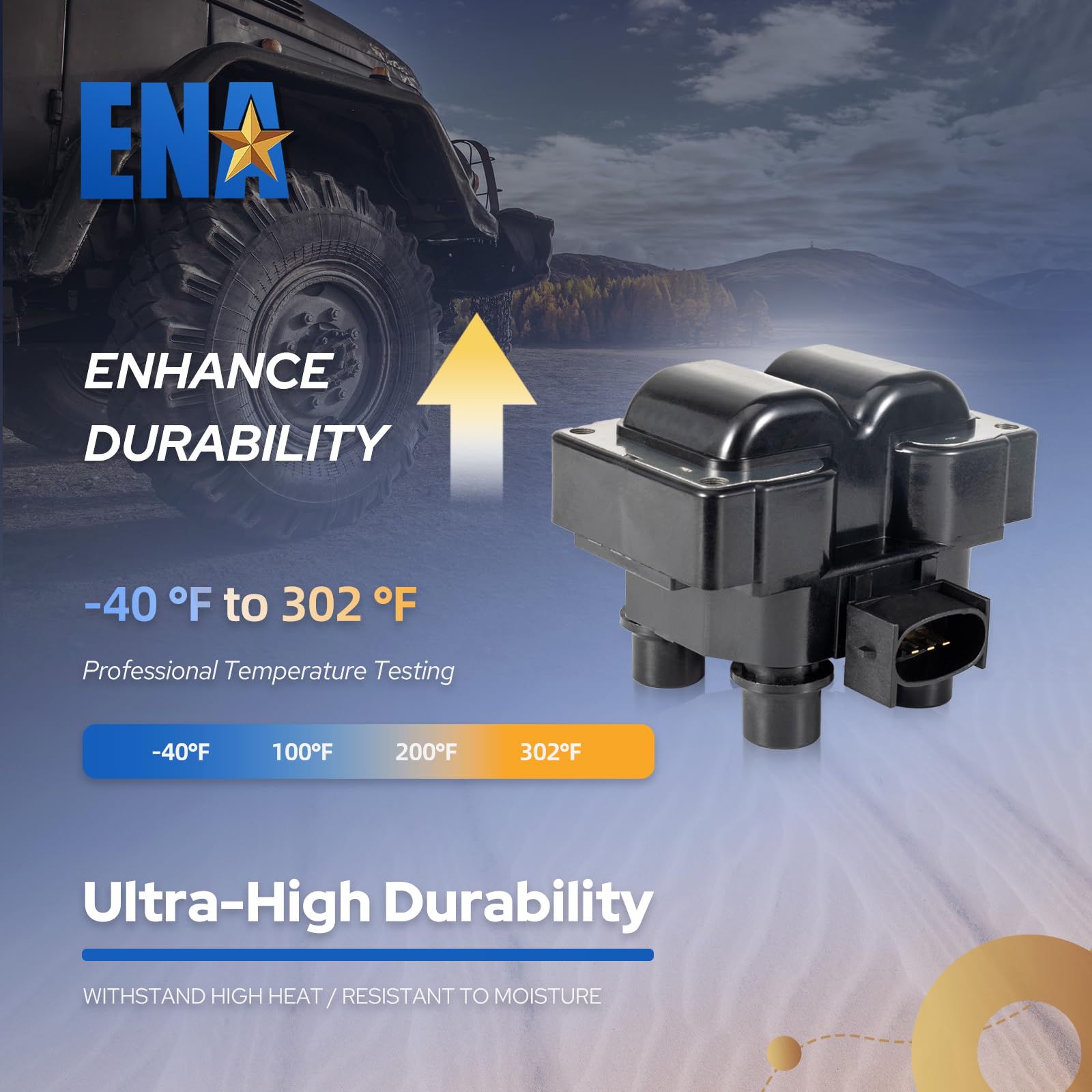 ENA ignition coil pack packaging — clear labeling for quick identification