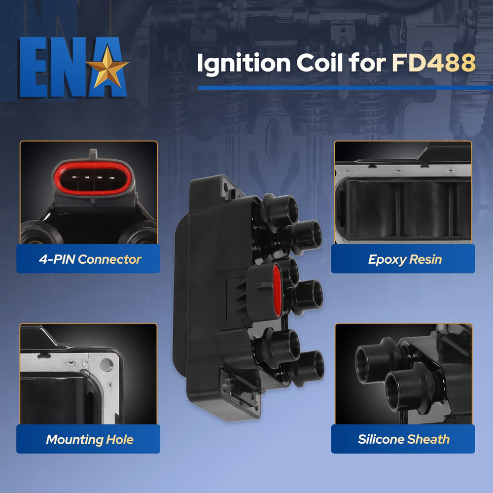 ENA ignition coil pack vertical connector type suits compatible engines.