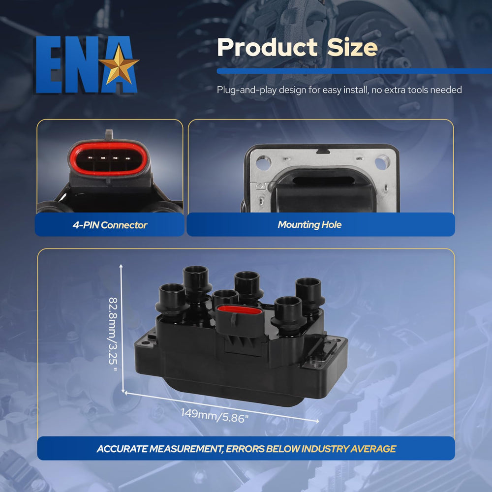 ENA ignition coil pack warranty card included for added peace of mind.