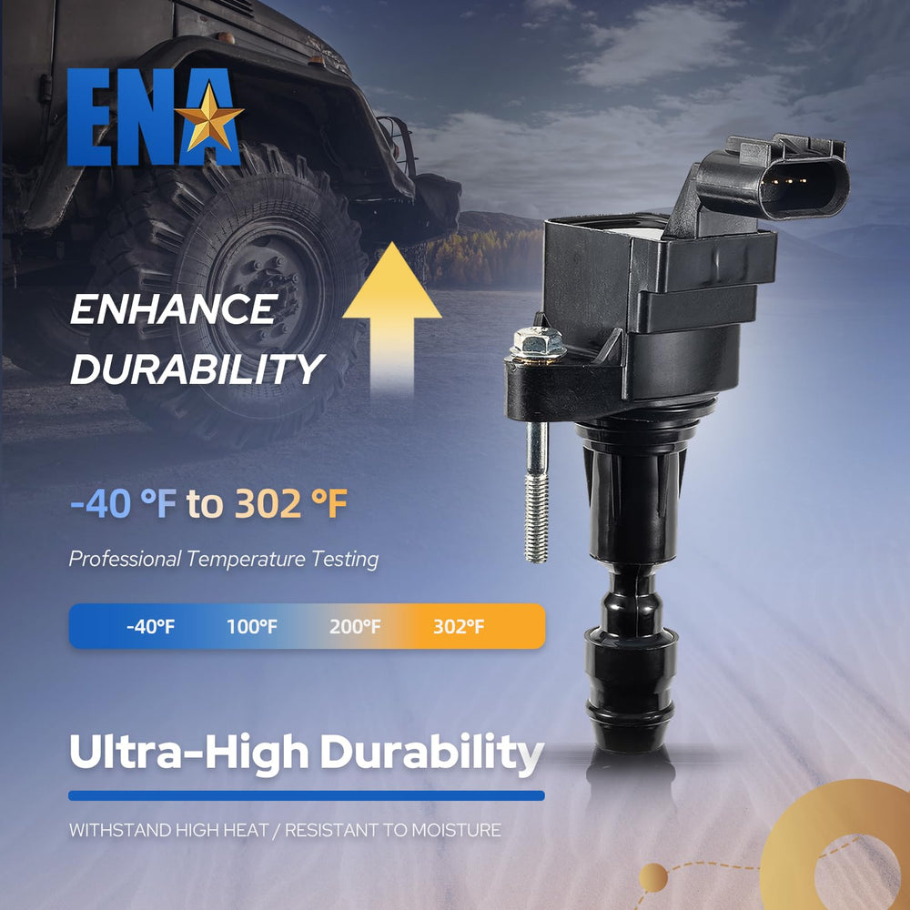 ENA ignition coil packaging box aiding clear part identification during shopping