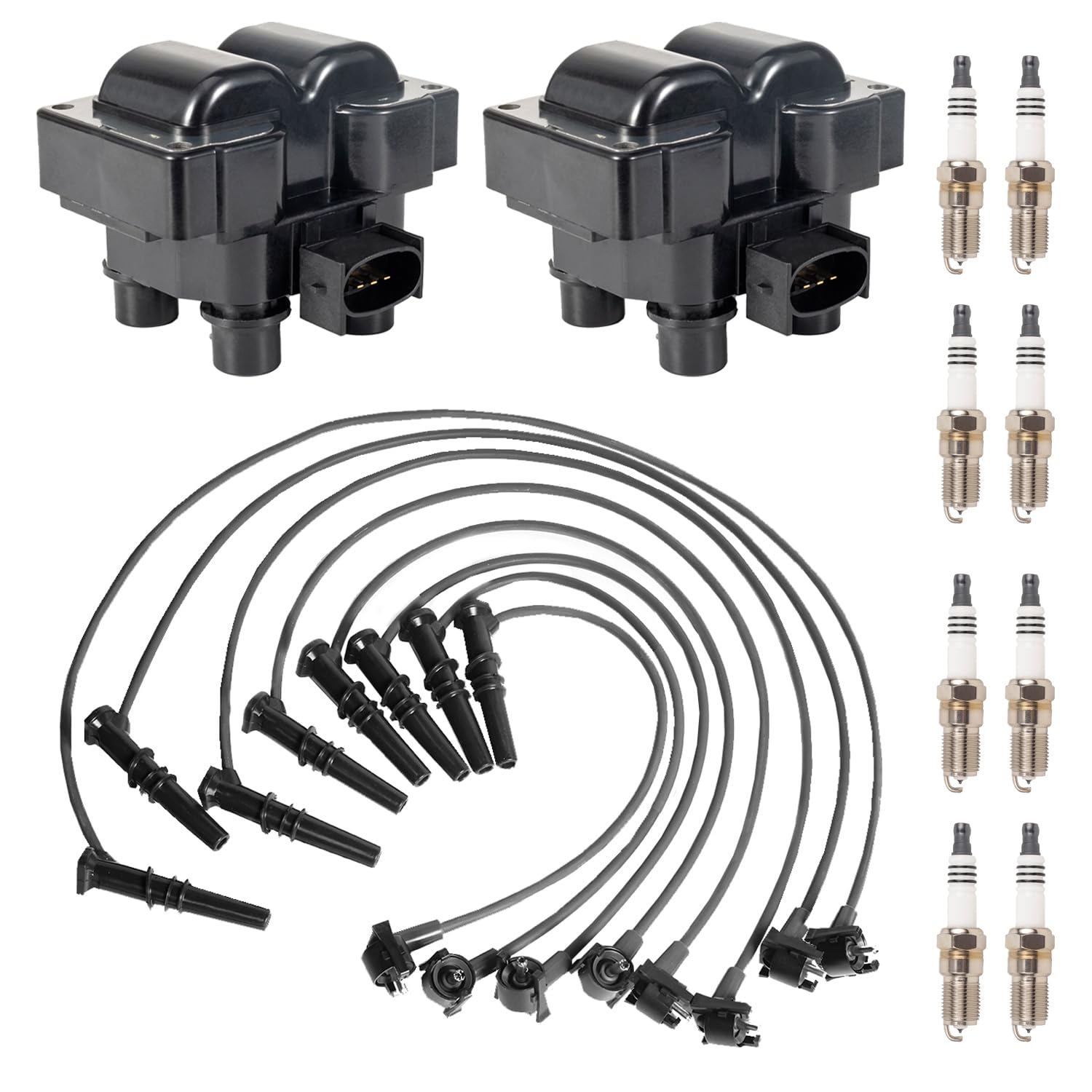 ENA ignition coil set front view ensures reliable ignition for 4.6L V8.