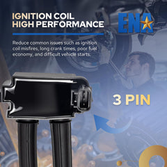 ENA eight-pack ignition coils in a 300 front view for HEMI upgrades