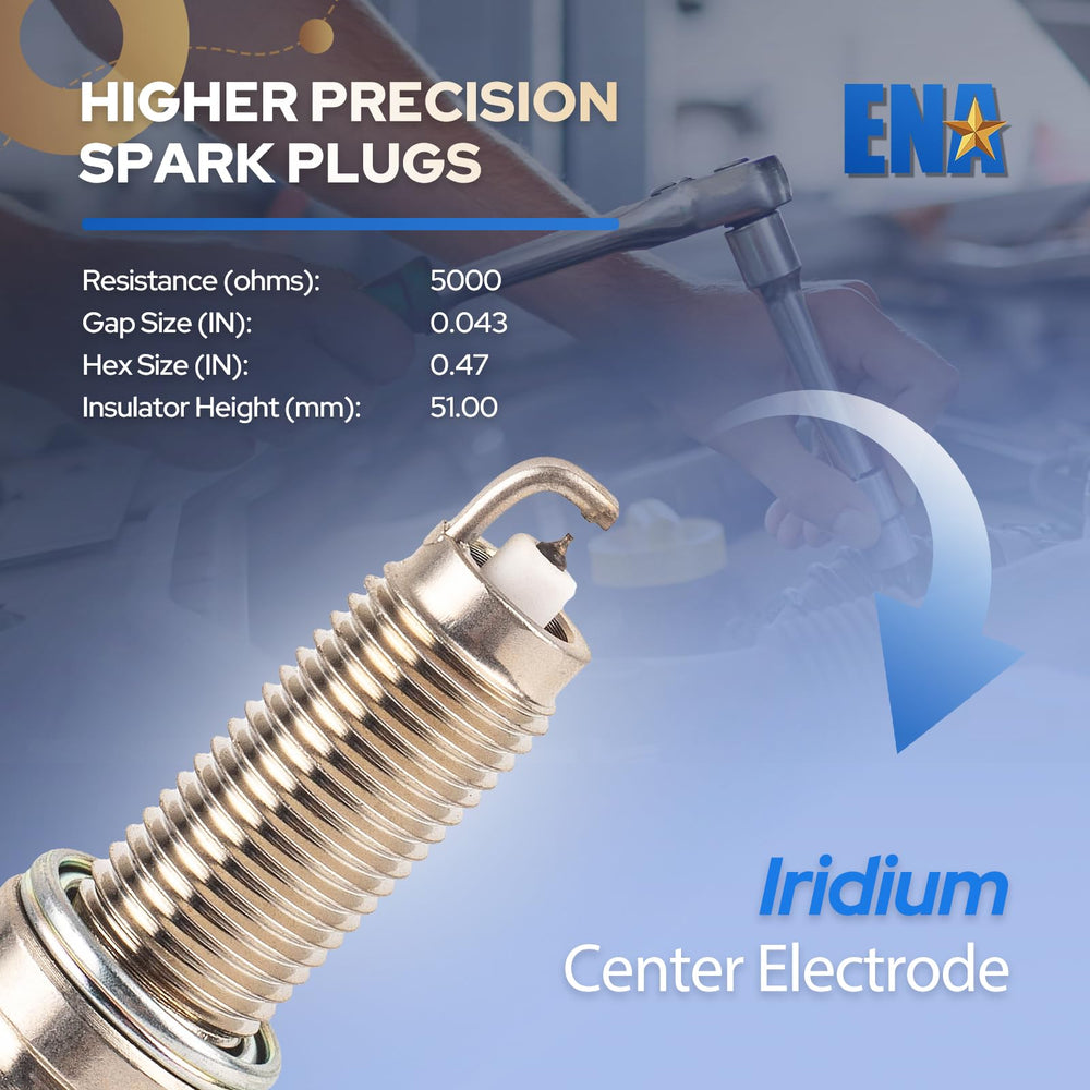 0.043 inch gap specification on ENA spark plug.