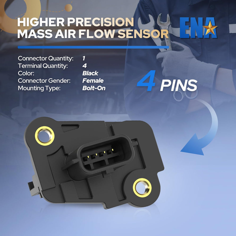 ENA MAF sensor mounted on engine with direct mounting reference.