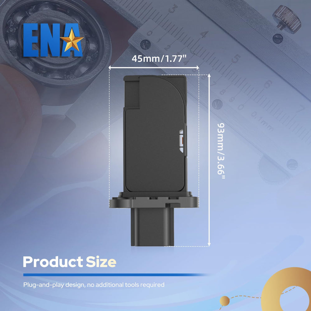 ENA MAF sensor warranty card and packaging details.