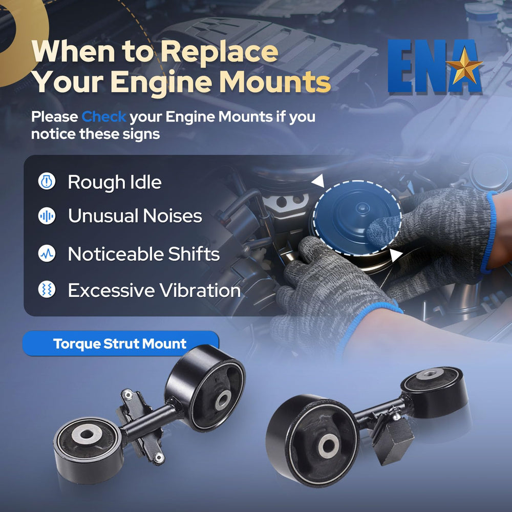 ENA noise-reducing front engine mount helps quieter cabin during daily driving