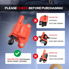 ENA red square ignition coils for durable engine performance