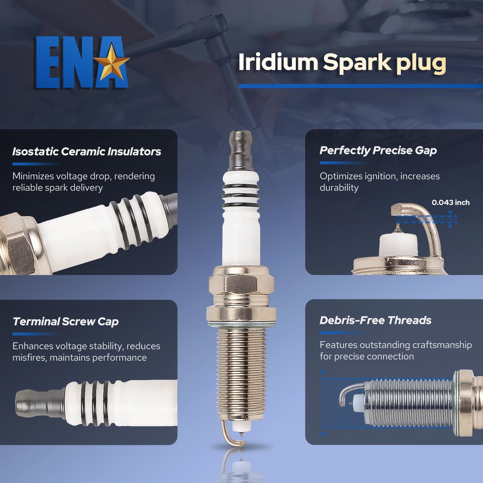 ENA replacement part label shows UF504 and 92145 for precise identification.