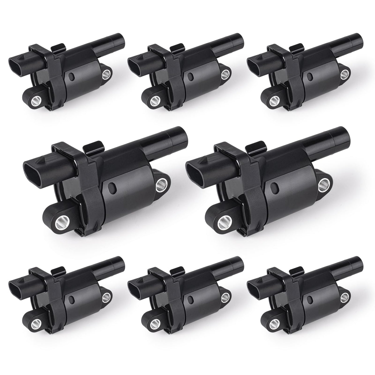 ENA UF414 eight-pack ignition coils, front view, plug-and-play installation ready.
