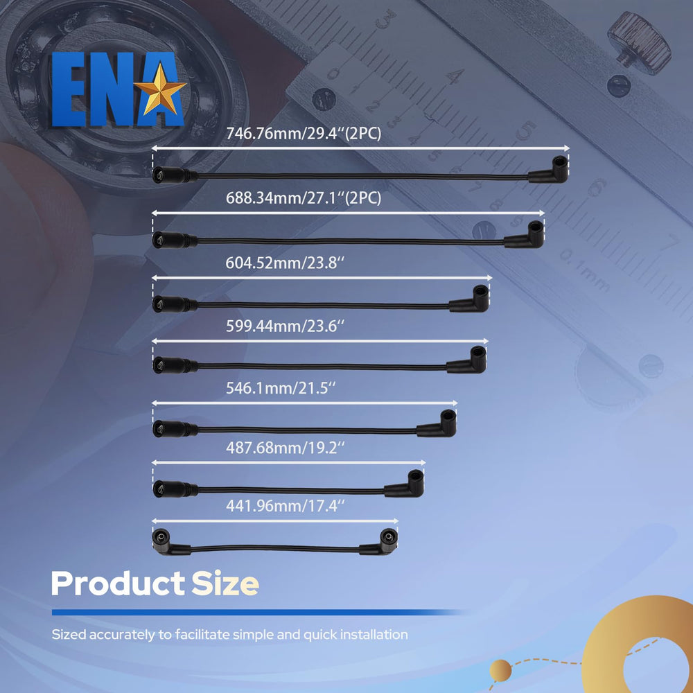 ENA spark plug wire set branding visible on sturdy packaging.