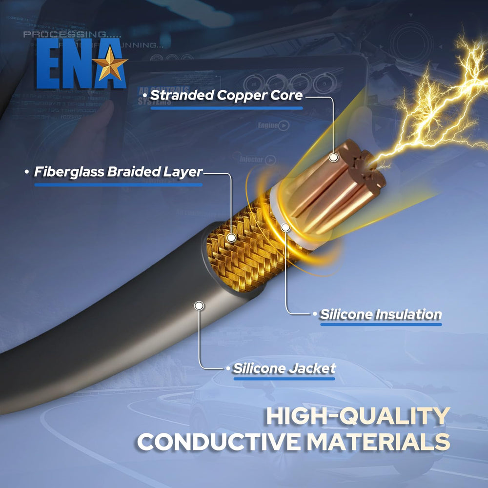 ENA spark plug wire set OE-style connectors for GM engines.