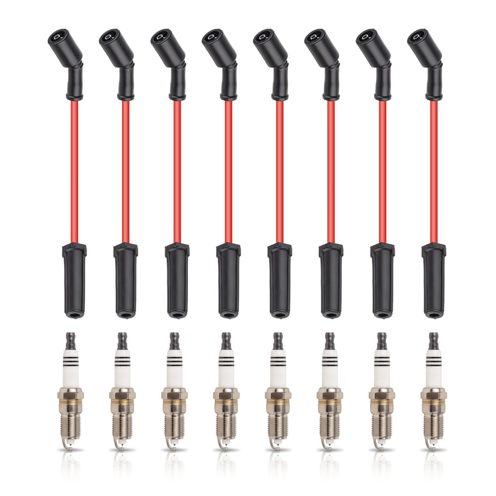 ENA spark plug wires set front view for quick on-vehicle replacement