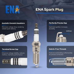 ENA Spark Plugs 16-pack front view, compact packaging for easy stock and replacement planning.
