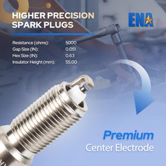 ENA Spark Plugs 16-pack installed in engine, may improve ignition consistency during operation.