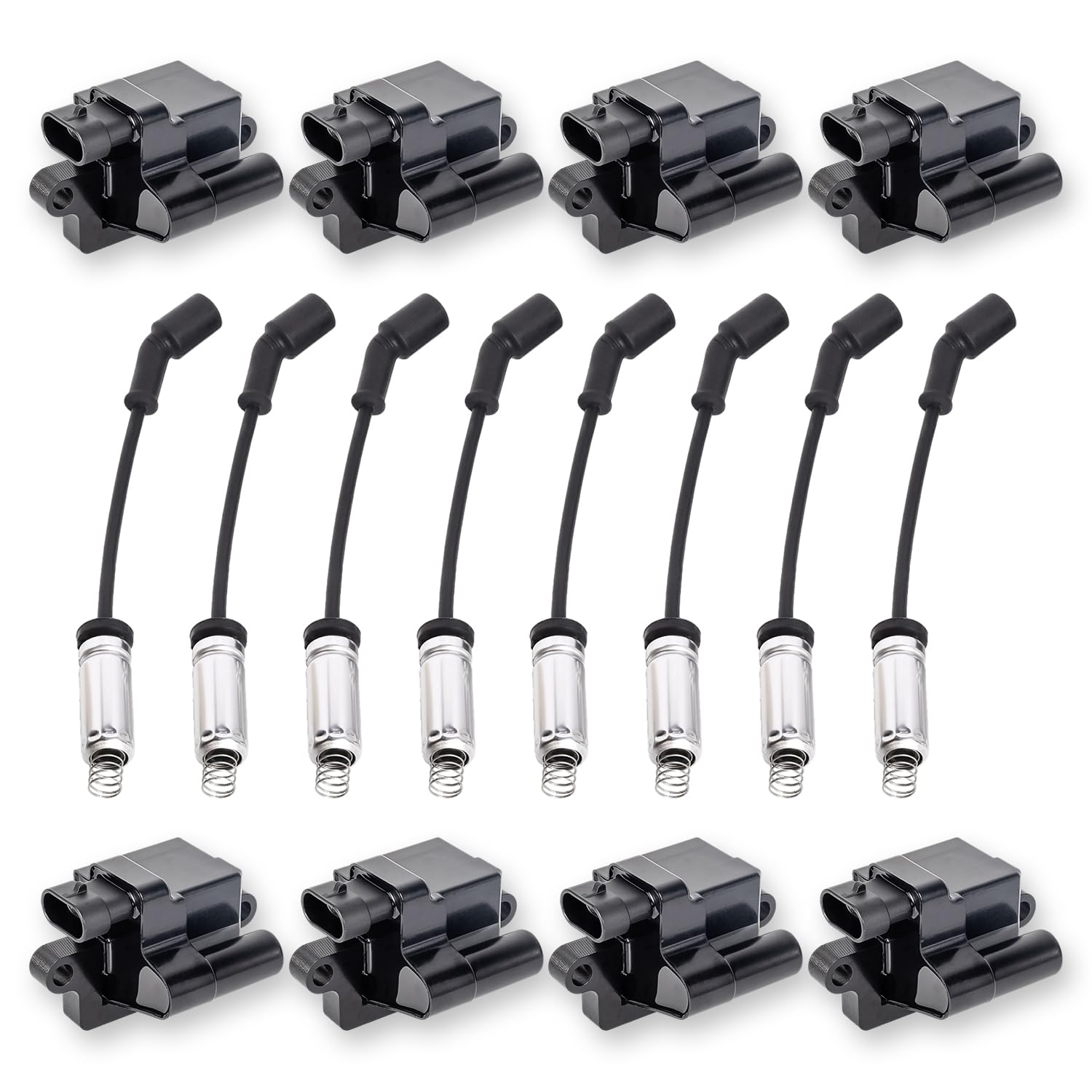 ENA square ignition coils UF271 pack for GM vehicle compatibility.
