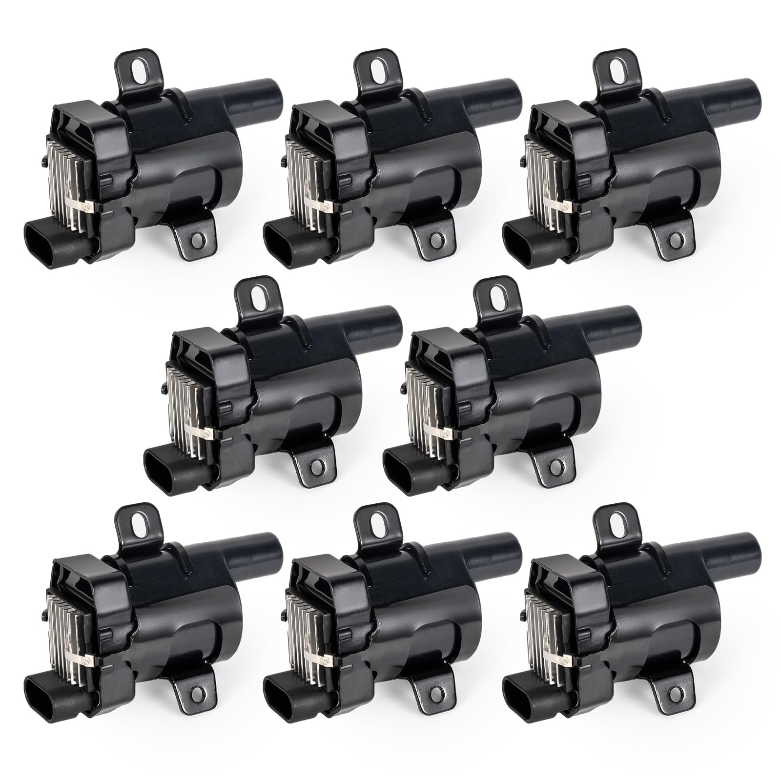 ENA UF262 eight-pack ignition coils front view with durable black finish for reliable ignition