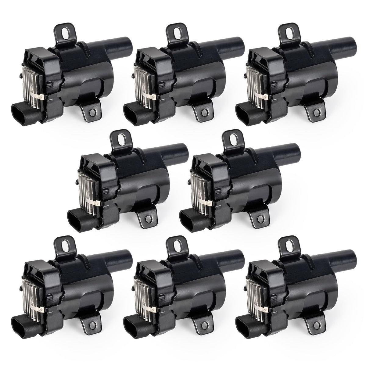 ENA UF262 eight-pack ignition coils front view with durable black finish for reliable ignition